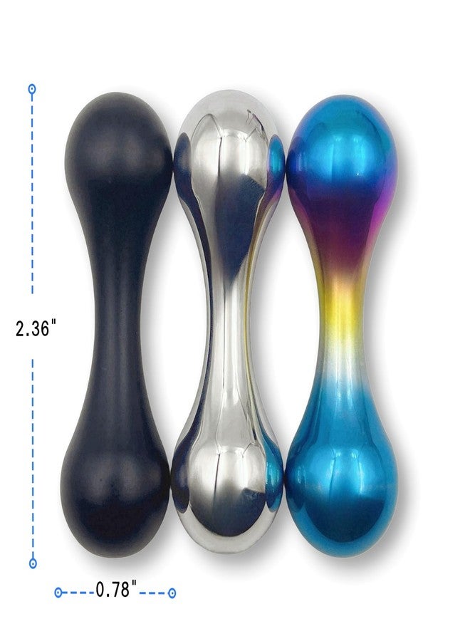LXQQFUN Knucklebone Skill Toys, Small Bone Toys, Made of Metal, Portable EDC Fingers Fidget Toys, Gifts for Skill Players (Titanium/Dazzling Colour) - Image 3
